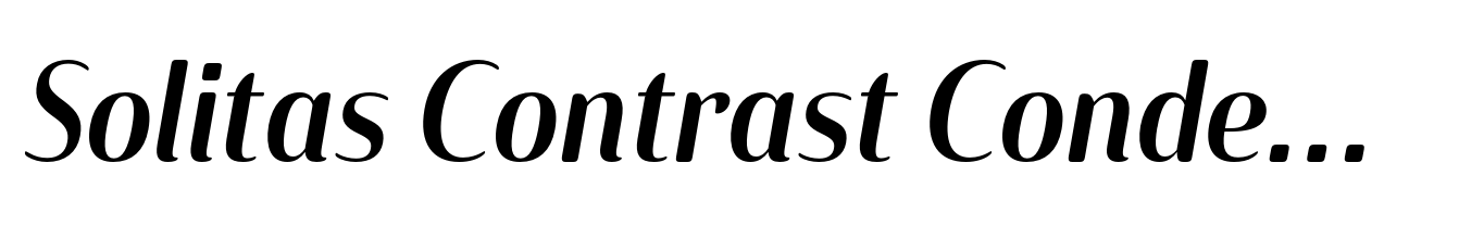 Solitas Contrast Condensed Medium Italic